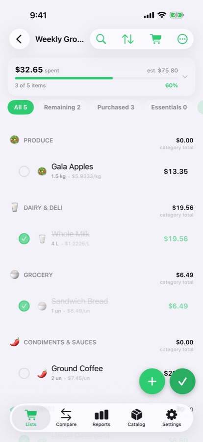 Shopping List+ — 2